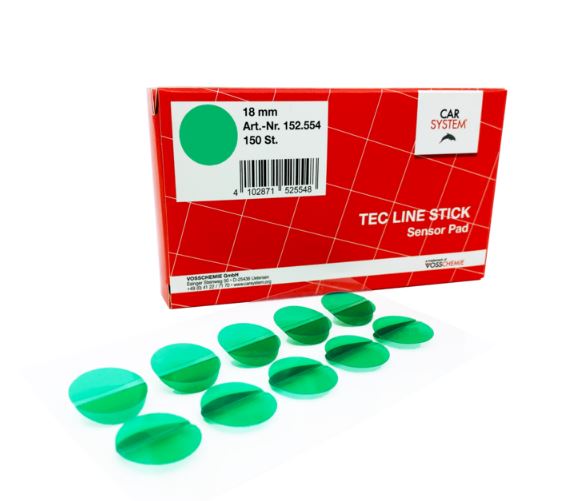 Sensor Cover Premium 18mm rød à 150stk