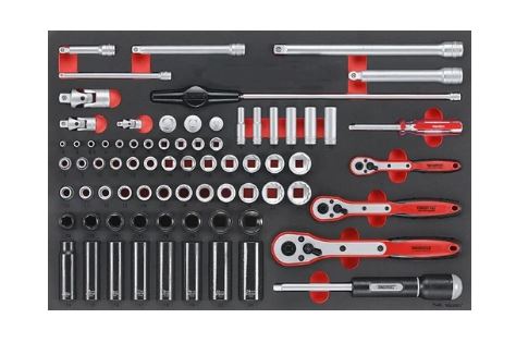 Pipenøkkelsett EVA 76deler