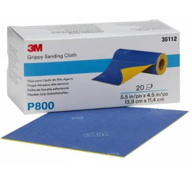 3M Grippy slipepapir Vannfast 139mmx114mm 20 stk pr pk.