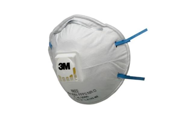 3M 8822 Støvmaske m/utåndingsventil FFP2 (10 stk.i pakka)