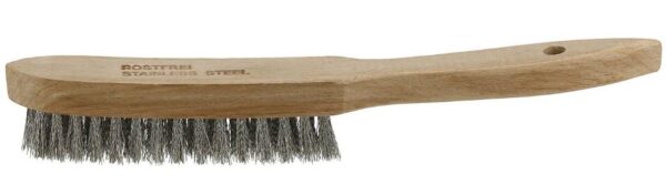 Stålbørste 2 rader rustfritt