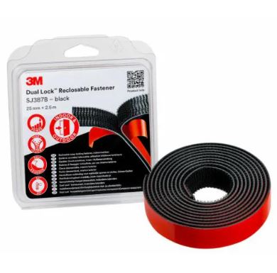 3M Dual Lock SJ-387B Sort 25mmx2,5m