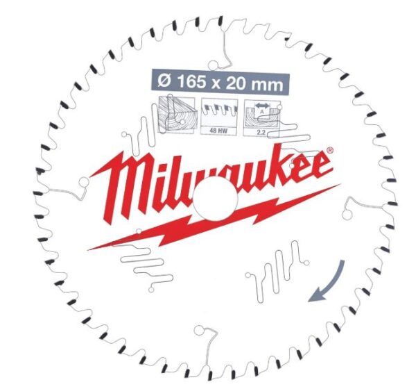 Milwaukee Sirkelsagblad 165x20x2,2XT40  4932471295