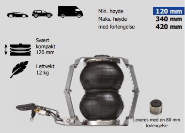GYS 082878 Pneumatisk dobbelt jekk