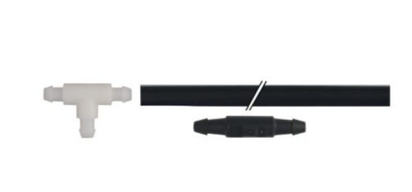 RG 2273 Vinsusspylerrør svart gummi Ø 3,5mm 1,80M lengde