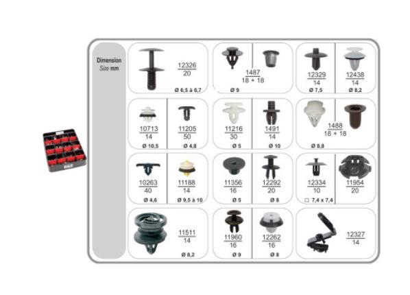 RG 70436 Sortimentsbrett med klips