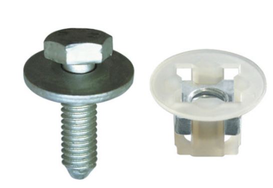 RG 228020 skrue-og muttersett M6-1.00 motorskjerm 2pk