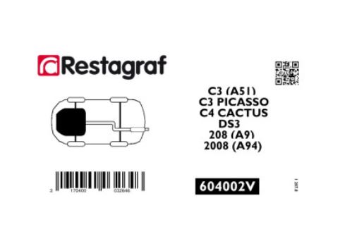 RG 604002V Festesett for motorskjerm