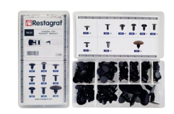 RG 70133 Sortimentsboks med pynteklips Ø 4,7-10,2 mm