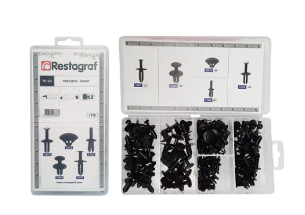 RG 70169 Sortimentsboks med pynteklips og plastnagler