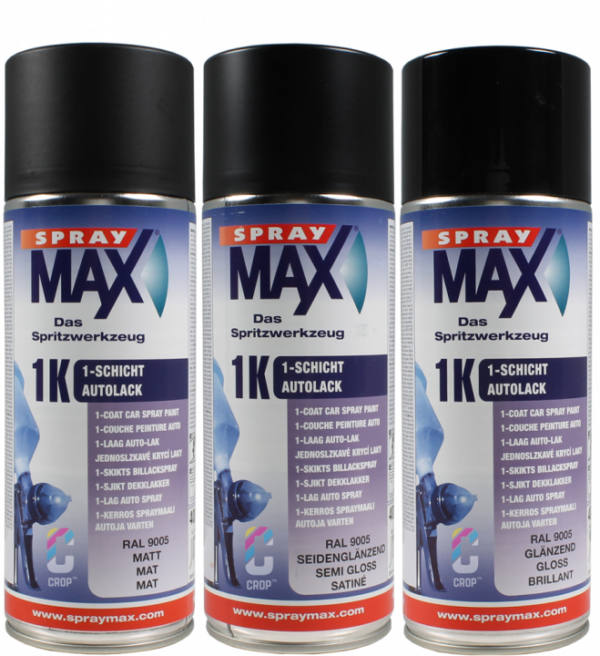 SprayMax Svart RAL 9005