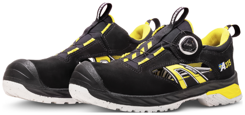 Vernesandal 315 svart/gul