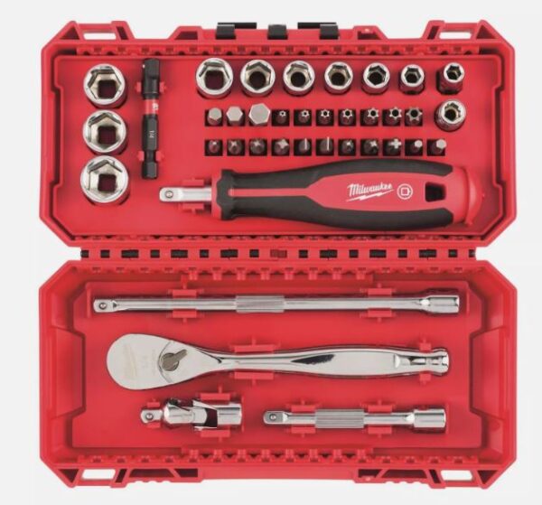 Milwaukee Bitssett m/skralle 1/4" 38P