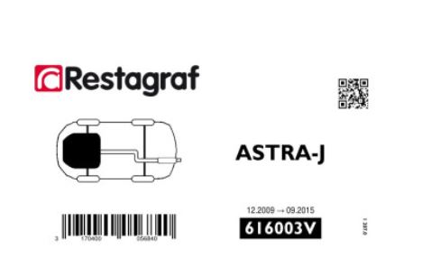 RG 616003V Festesett for motorskjerm Astra J12.2009-09.2015