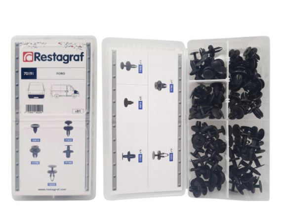 RG 70191 Sortimentsboks med støtfanger og vingeklips