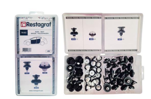 RG 70183 Sortimentsboks med panelklips AUDI SEAT SKODA VW