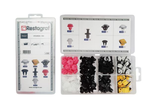 RG 70167 Sortimentboks med panel,listeklips,plastnagler