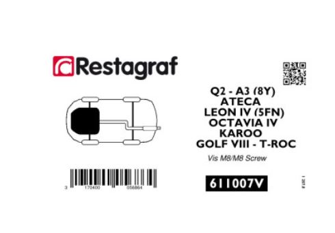 RG 611007V Festesett for motorskjerm