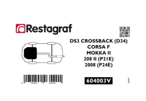 RG 604003V Festesett for motorskjerm