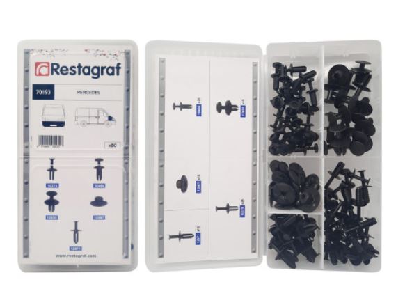 RG 70193 Sortimentsboks med støtfanger og vingeklips