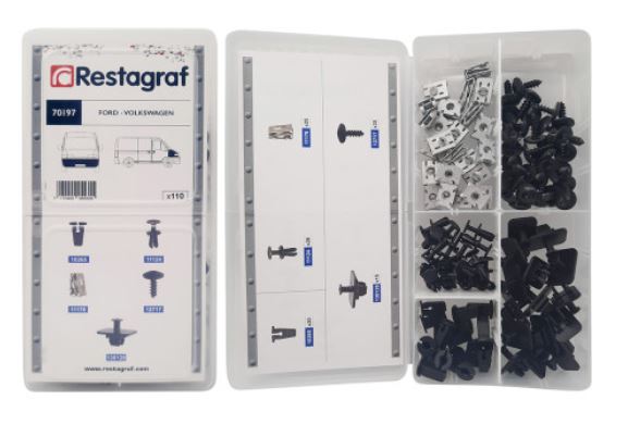 RG 70197 Sortimentsboks med støtfanger og vingeklips