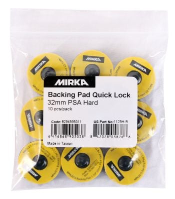 Mirka Bakplate 32mm m/Roloc feste lim 10stk/pk pris/stk