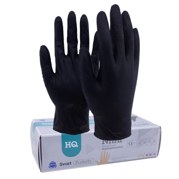 Hanske 1g Nitrile Svart 100pk (nettovare)