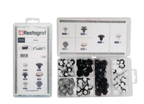 RG 70170 Sortimentboks med paneler og listklips