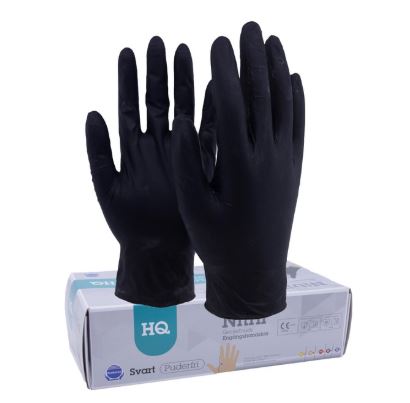 Hanske 1g Nitrile Svart str. S 100pk (nettovare)