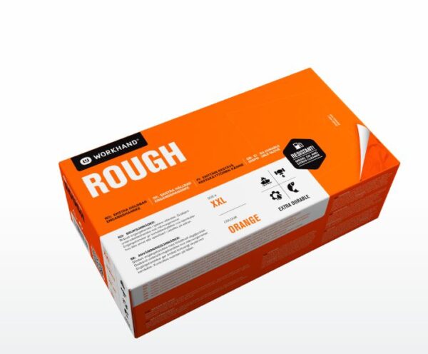 Hanske -1g Orange str XL(10) Dry Rough 100stk/pk WH