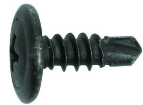 Forch Plateskrue m/fastskive PH sort 100pk