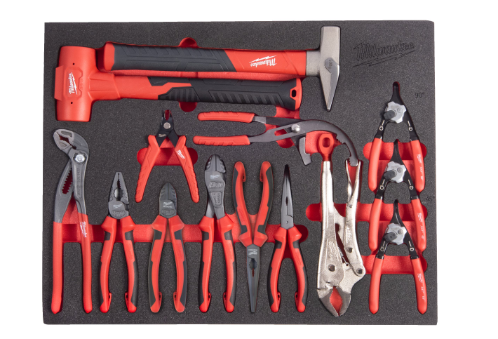 Milwaukee Tangsett, hammere Toolguard 14deler
