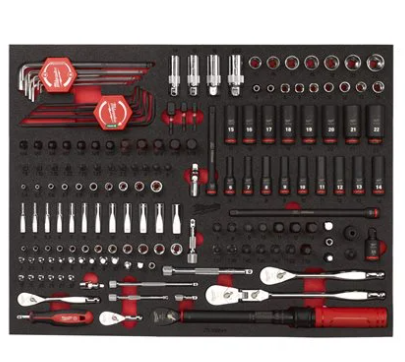 Milwaukee Skrallesett 1/4 og 3/8  171deler sett 4932502080